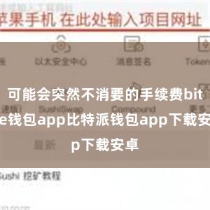 可能会突然不消要的手续费bitpie钱包app比特派钱包app下载安卓
