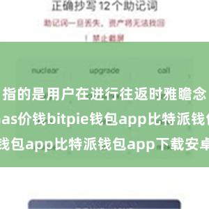 指的是用户在进行往返时雅瞻念支付的Gas价钱bitpie钱包app比特派钱包app下载安卓